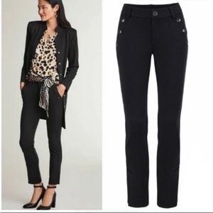 Size: 8 NWT CAbi Maestro Trouser Ankle Pants Ponte Knit Black Stretch #3922